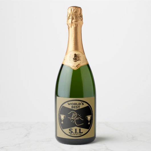 's Werelds beste schoonzus Sparkling Wijnetiket (Voorkant)