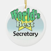 's Werelds beste secretaris Keramisch Ornament (Voorkant)