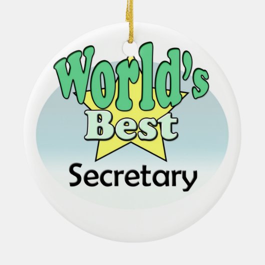 's Werelds beste secretaris Keramisch Ornament (Achterkant)