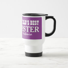 's Werelds beste SISTER Aangepaste naam PAARS A03 Reisbeker