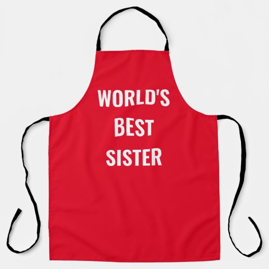 's Werelds beste SISTER Apron Schort (Voorkant)