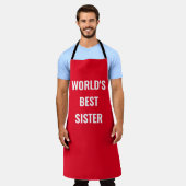 's Werelds beste SISTER Apron Schort (Gedragen)