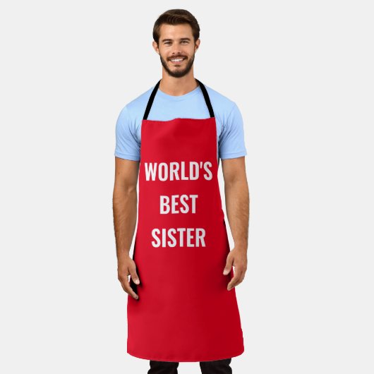 's Werelds beste SISTER Apron Schort (Gedragen)