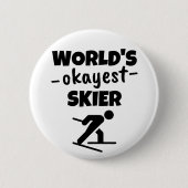 's Werelds beste skiester Ronde Button 5,7 Cm (Voorkant)