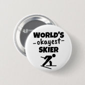 's Werelds beste skiester Ronde Button 5,7 Cm (Voorkant /achterkant)