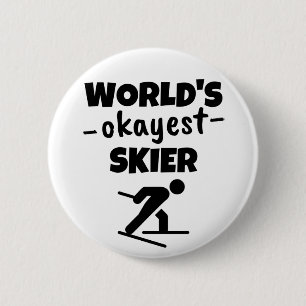 's Werelds beste skiester Ronde Button 5,7 Cm