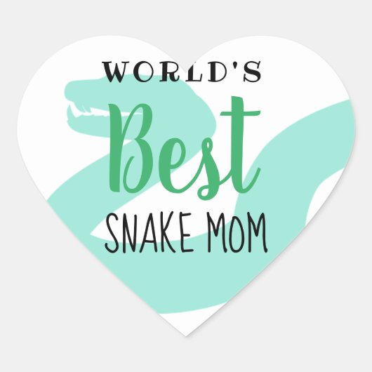 's Werelds Beste Slangenmoeder -  Hart Sticker (Voorkant)