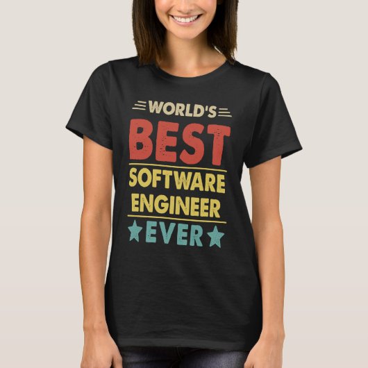 's Werelds beste software engineer ooit 1 T-shirt (Voorkant)