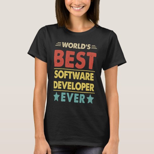 's Werelds beste softwareontwikkelaar ooit 1 T-shirt (Voorkant)