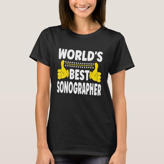 's Werelds beste Sonographer-functietak T-shirt (Voorkant)
