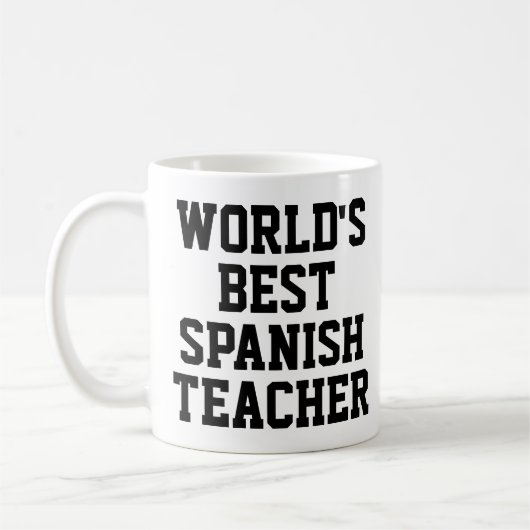 's Werelds beste Spaanse leraar cadeau Mok (Links)
