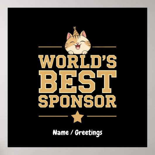 'S Werelds Beste Sponsor Ooit Voedselbank Vrijwill Poster (Voorkant)