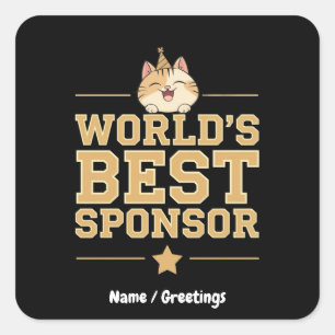 'S Werelds Beste Sponsor Ooit Voedselbank Vrijwill Vierkante Sticker