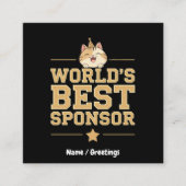 'S Werelds Beste Sponsor Ooit Voedselbank Vrijwill Vierkante Visitekaartje (Voorkant)