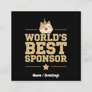 'S Werelds Beste Sponsor Ooit Voedselbank Vrijwill Vierkante Visitekaartje