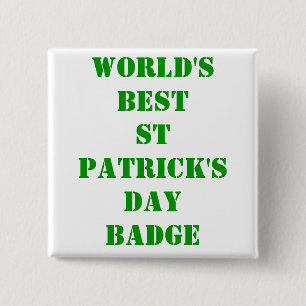 's Werelds beste St Patrick's dag Vierkante Button 5,1 Cm