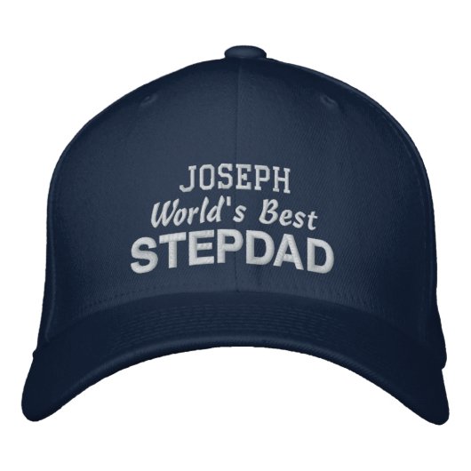 'S Werelds Beste STEPDAD Aangepaste Naam BLUE 02 Pet (Voorkant)