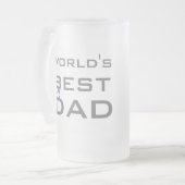 's Werelds beste Stepdad Custom Matglas Bierpul (Voorkant links)
