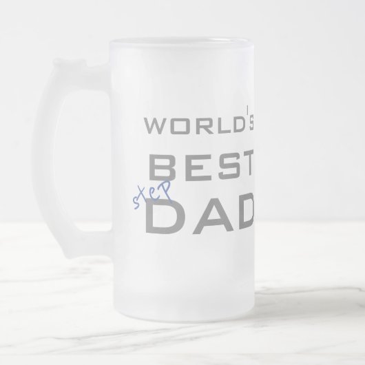 's Werelds beste Stepdad Custom Matglas Bierpul (Links)