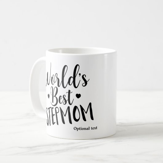 'S WERELDS BESTE STEPMOM Verjaardag Gepersonalisee Koffiemok (Voorkant links)