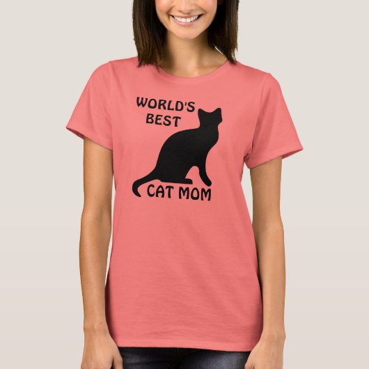 's Werelds beste T-shirts voor mam met kat (Voorkant)