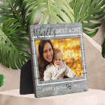 's Werelds beste tante Aangepaste foto's Rustic Gr Fotoplaat<br><div class="desc">Een simpel en gedenkwaardig cadeau voor de nieuwe tante,  gepersonaliseerd met haar favoriete foto met nicht of neef.</div>