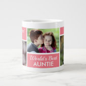 's Werelds beste tante Foto Collage Giant Coffee-M Grote Koffiekop (Voorkant)