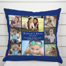 'S Werelds Beste Tante Fotocollage Blauw