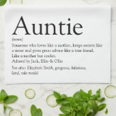 's Werelds beste tante met tante, tante Definition Theedoek (Gevouwen)