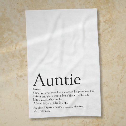 's Werelds beste tante met tante, tante Definition Theedoek