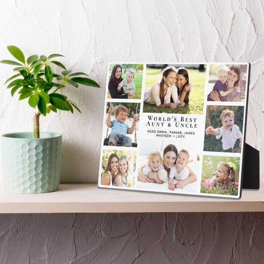 's Werelds beste tante Oom Foto Collage Fotoplaat