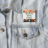 's Werelds beste tante pin Vierkante Button 5,1 Cm (In situ)