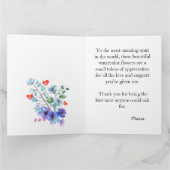 's Werelds beste tante Sentimental Waterverf Flowe Kaart (Binnen)