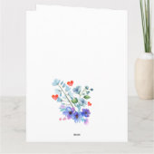 's Werelds beste tante Sentimental Waterverf Flowe Kaart (Achterkant)