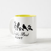 's Werelds beste tante sparrows silhouette mok (Voorkant links)