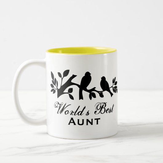 's Werelds beste tante sparrows silhouette mok (Links)