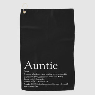 's Werelds beste tante, tante Definition Typografi Golfhanddoek
