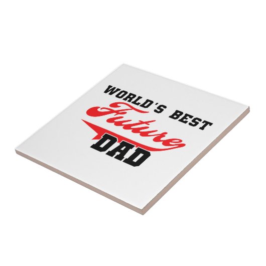 's Werelds Beste Toekomst Papa Gifts Tegeltje (Zijkant)