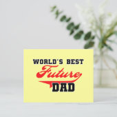 's Werelds beste toekomstige vader T-shirten en ge Briefkaart (Staand voorkant)