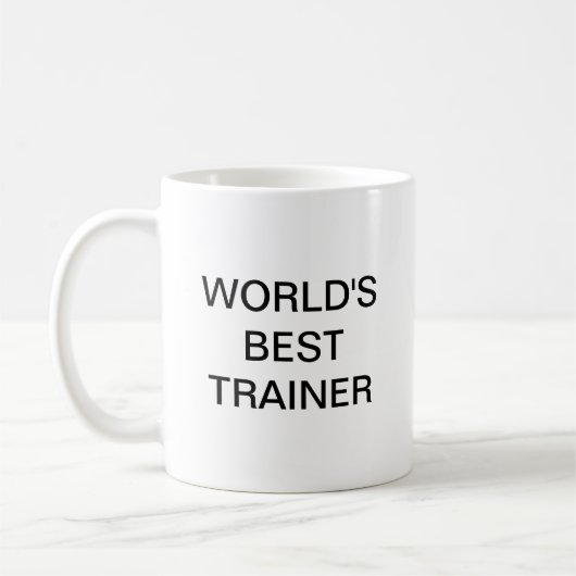 's Werelds beste trainer Coffee-Mok Koffiemok (Links)