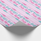 's Werelds beste twintigste  moederdag Cadeaupapier (Hoek)