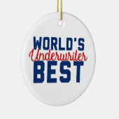 's Werelds beste underwriter Keramisch Ornament (Rechts)