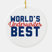's Werelds beste underwriter Keramisch Ornament (Achterkant)