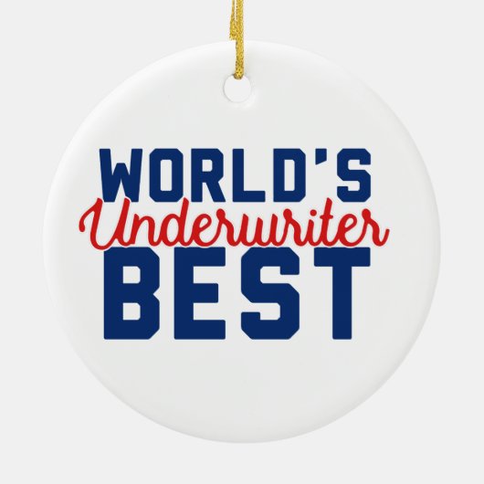 's Werelds beste underwriter Keramisch Ornament (Achterkant)