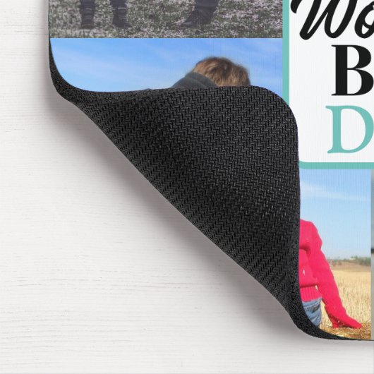 's Werelds beste vader | Aangepaste vier fotocolla Muismat (Hoek)