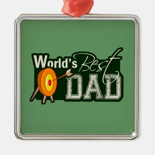 's Werelds beste vader; Archery Metalen Ornament (Voorkant)