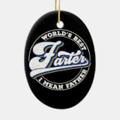 's Werelds beste vader bedoel ik vader Gezegden Keramisch Ornament (Achterkant)