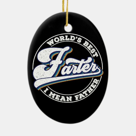 's Werelds beste vader bedoel ik vader Gezegden Keramisch Ornament (Achterkant)