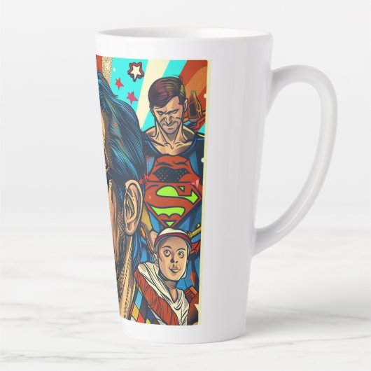 's Werelds beste vader digitale kunst Latte Mok (Rechts)