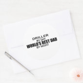 's Werelds beste vader - Driller Ronde Sticker (Envelop)